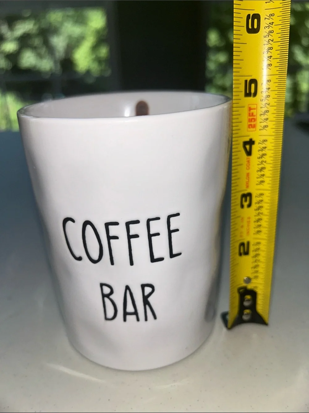 Coffee Bar Textured Ceramic Candle — White Kitchen Accent